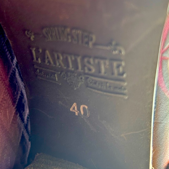 L’Artiste Gorgeous Heels! colorful painterly tooled leather great dancing shoes - Picture 6 of 9